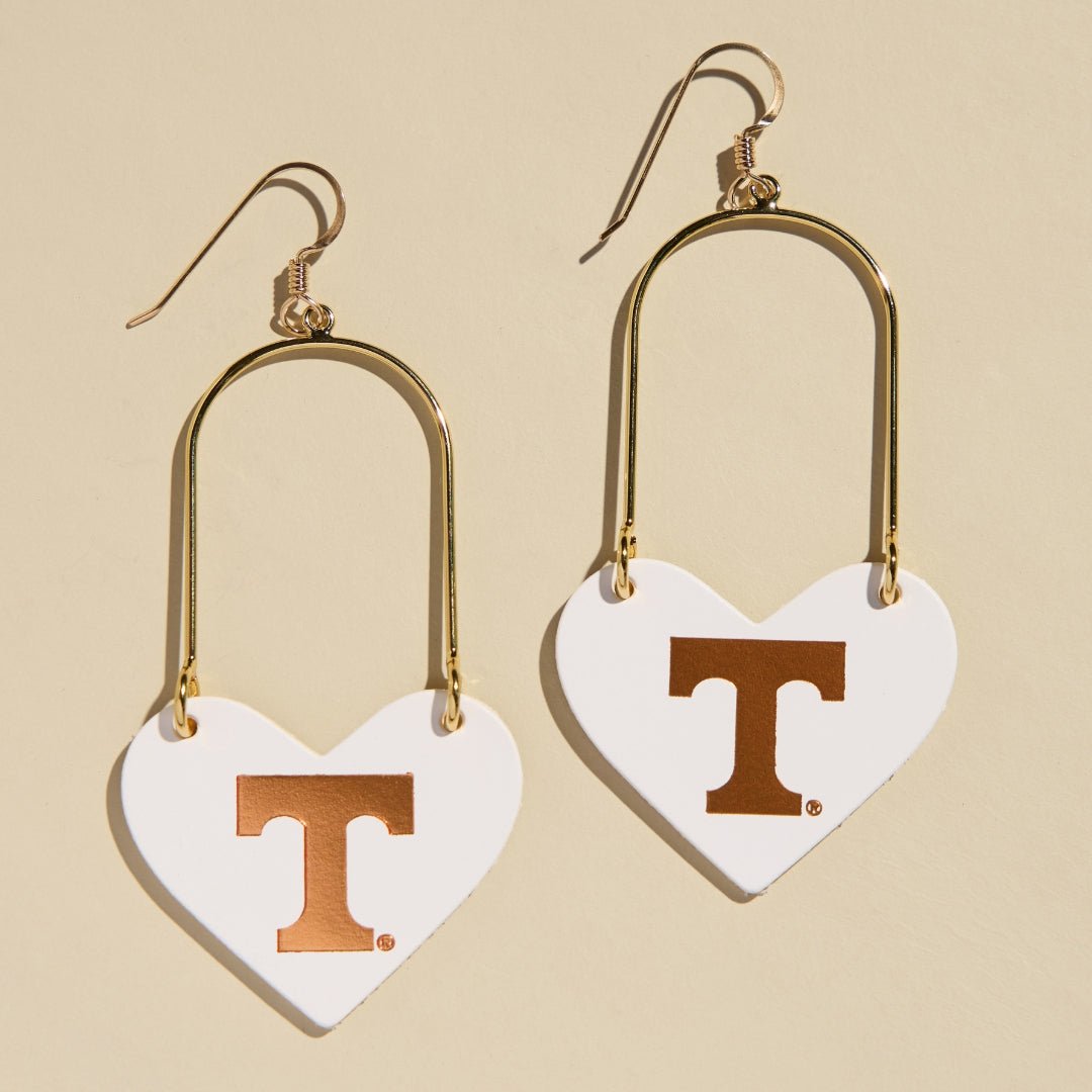 White University of Tennessee Logo Heartthrobs