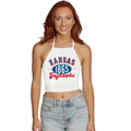 Kansas Jayhawks White Halter Top