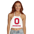 Ohio State OSU Buckeyes White Halter Top
