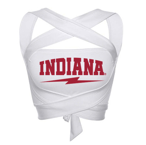 Indiana Hoosiers White Multi Way Bandeau Top