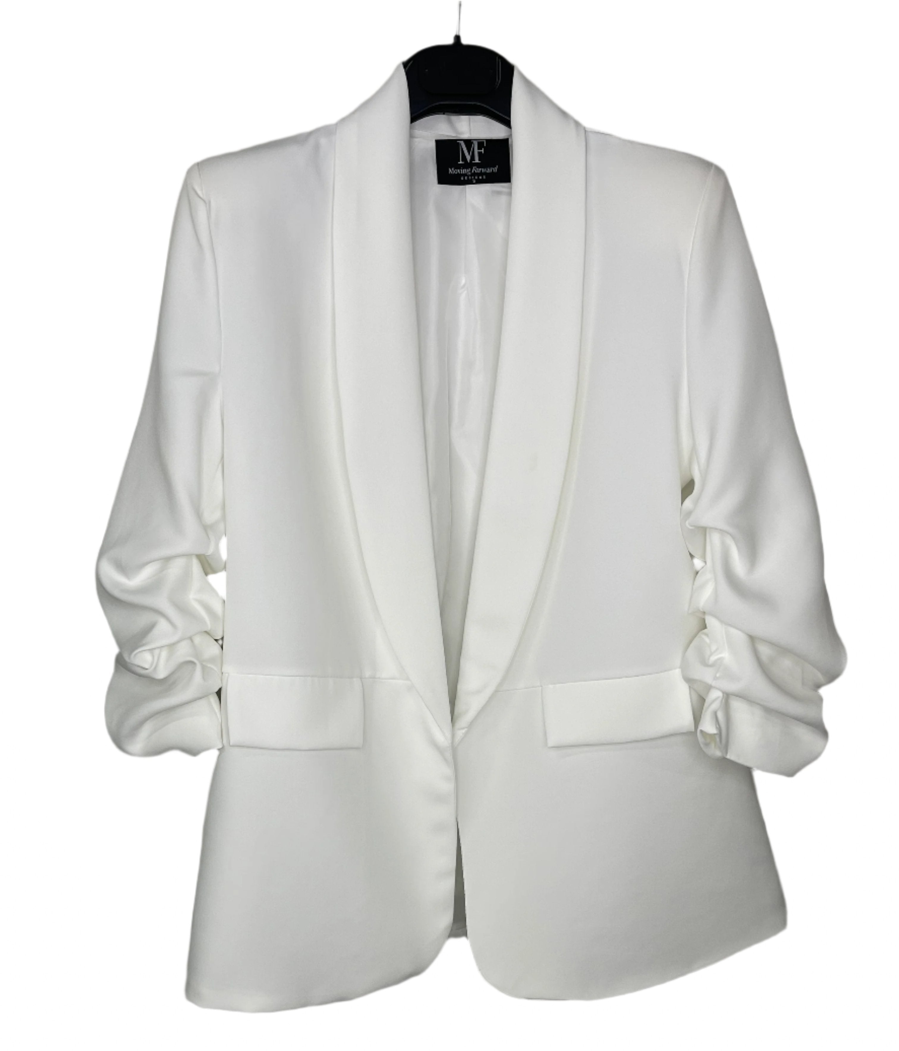 Oklahoma State EST. 1890 White Ruched Blazer