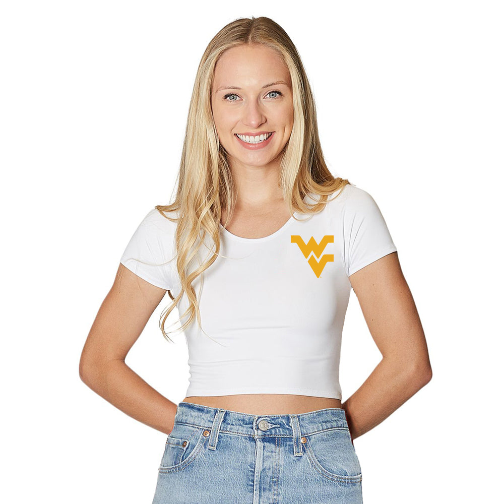 West Virginia Mountaineers White Babydoll Tee