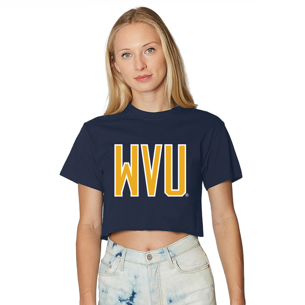 West Virginia Mountaineers Block Navy Tee