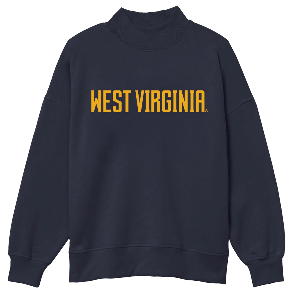 West Virginia Mountaineers Mock Neck Sweatshirt