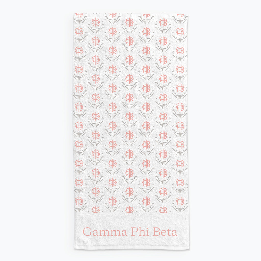 Gamma Phi Beta Beach Towel- Lightweight Brand Design