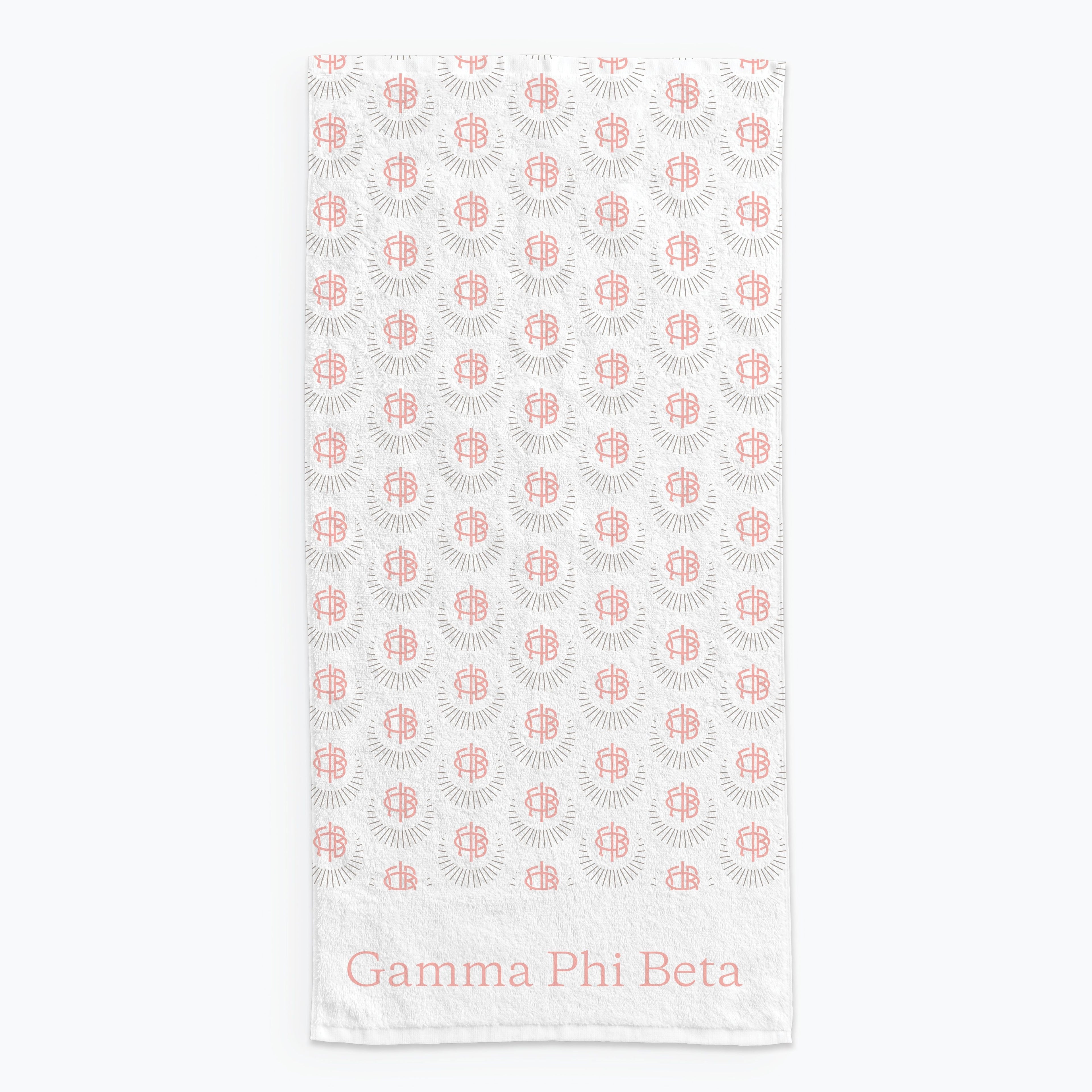 Gamma Phi Beta Beach Towel- Lightweight Brand Design