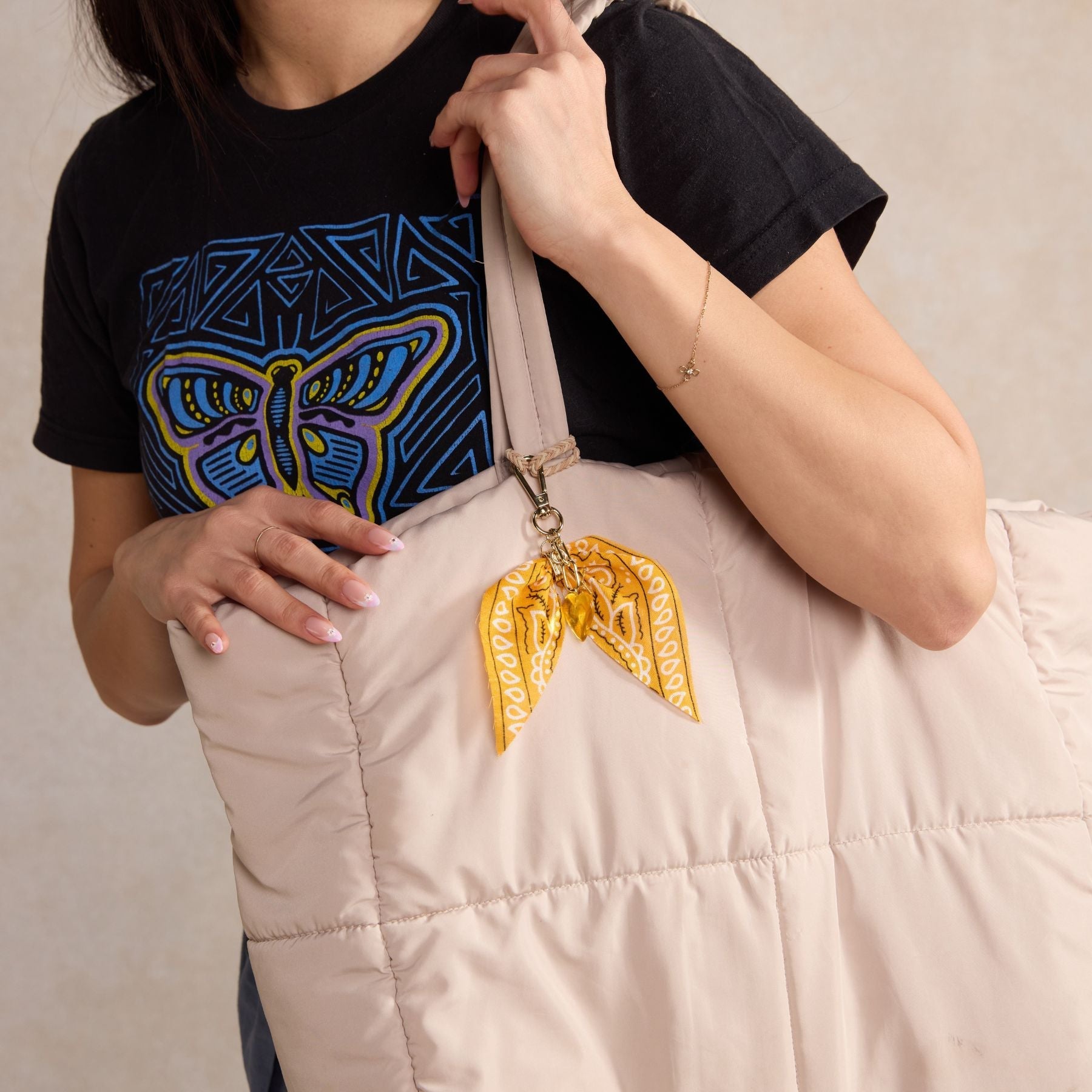 Yellow Bandana Bag Charm