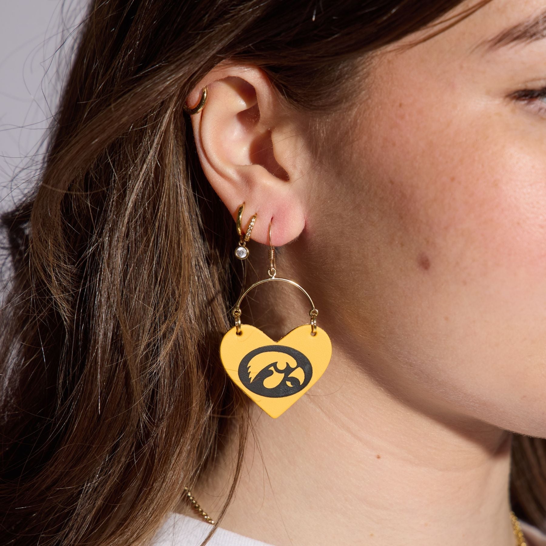 Yellow University of Iowa Hawkeye Lover