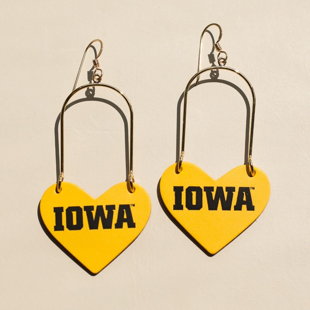 Yellow University of Iowa Heartthrobs