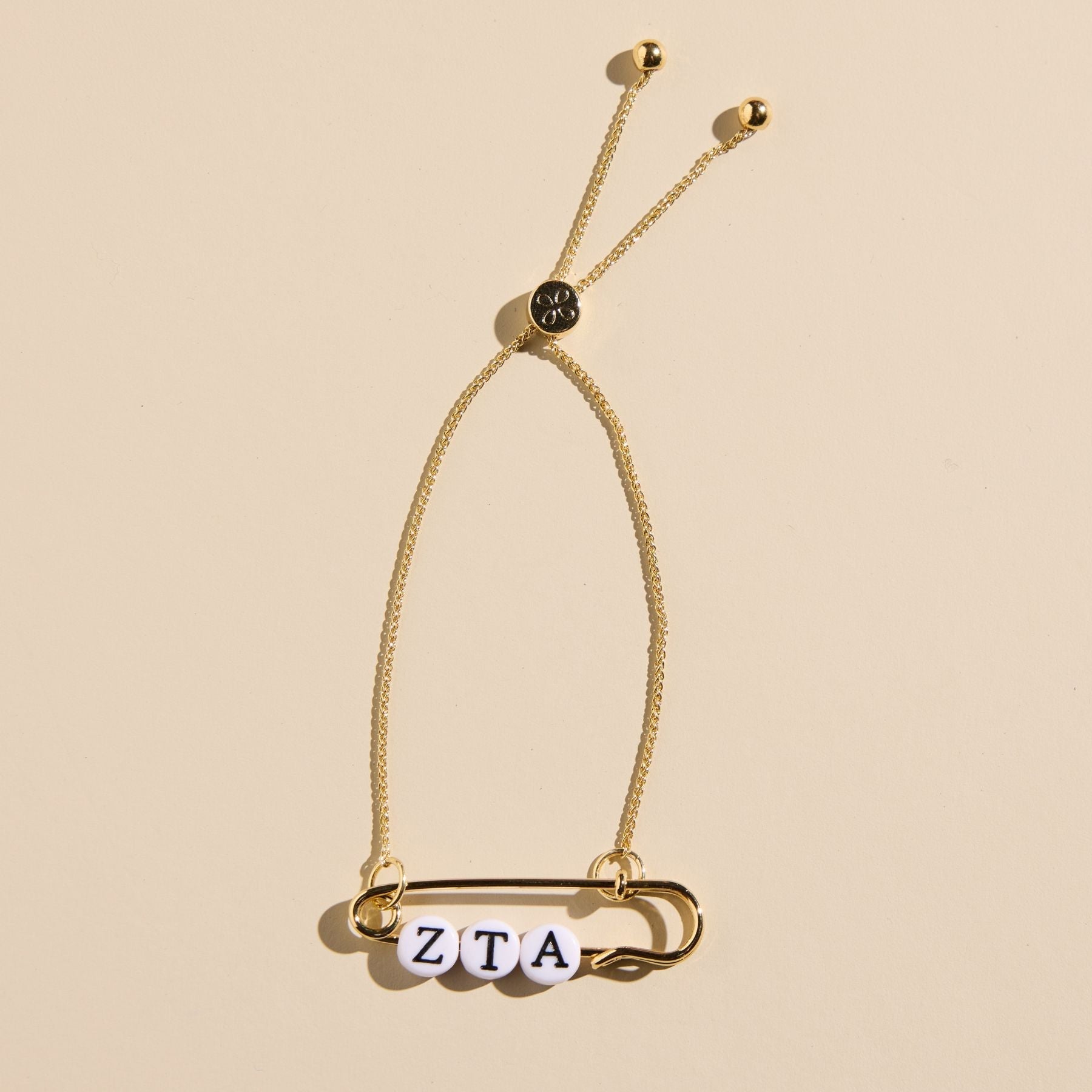 Zeta Tau Alpha Sorority Safety Pin Bracelet - Officially Licensed